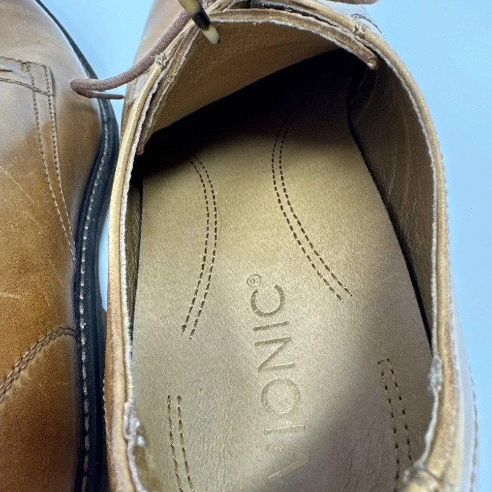 Vionic Men's Bowery Graham US 12 EU 45 Dark Tan Orthotic Shoes Oxfords Excellent